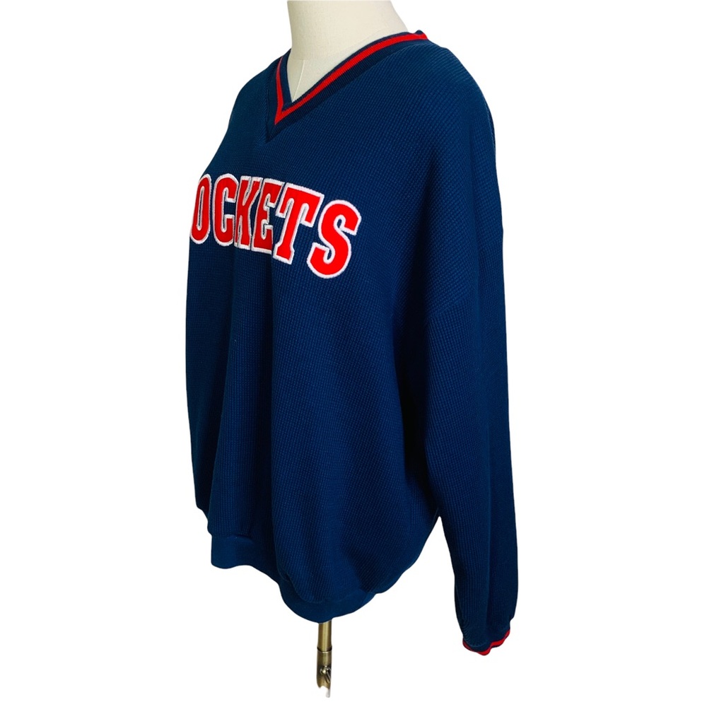 Vintage Houston Rockets Varsity Pullover Jacket LARGE 2948 - Picture 3 of 10